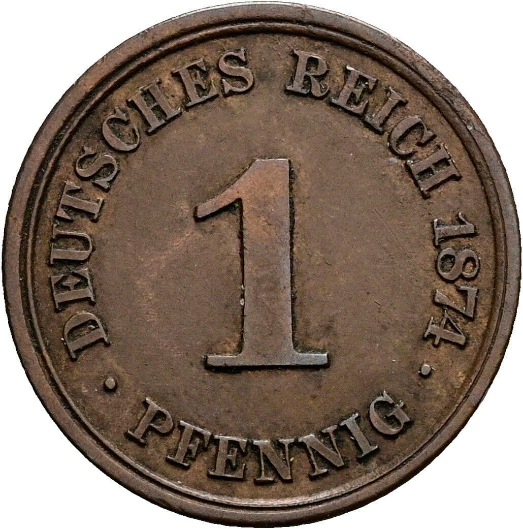 1 Pfennig 1874 A – Vorderseite