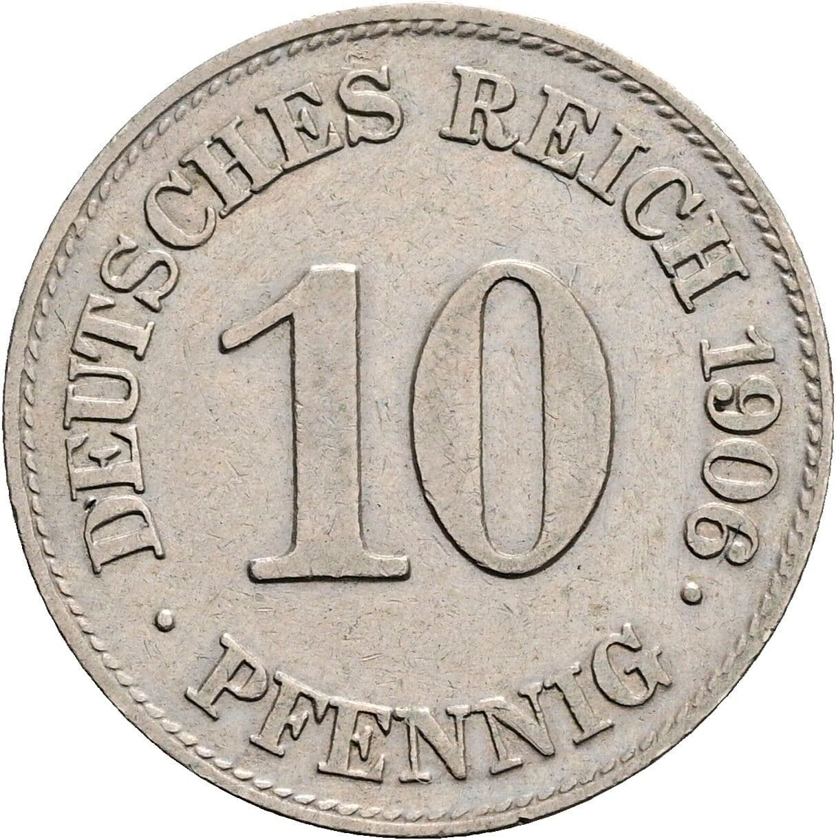 10 Pfennig 1906 E – Vorderseite