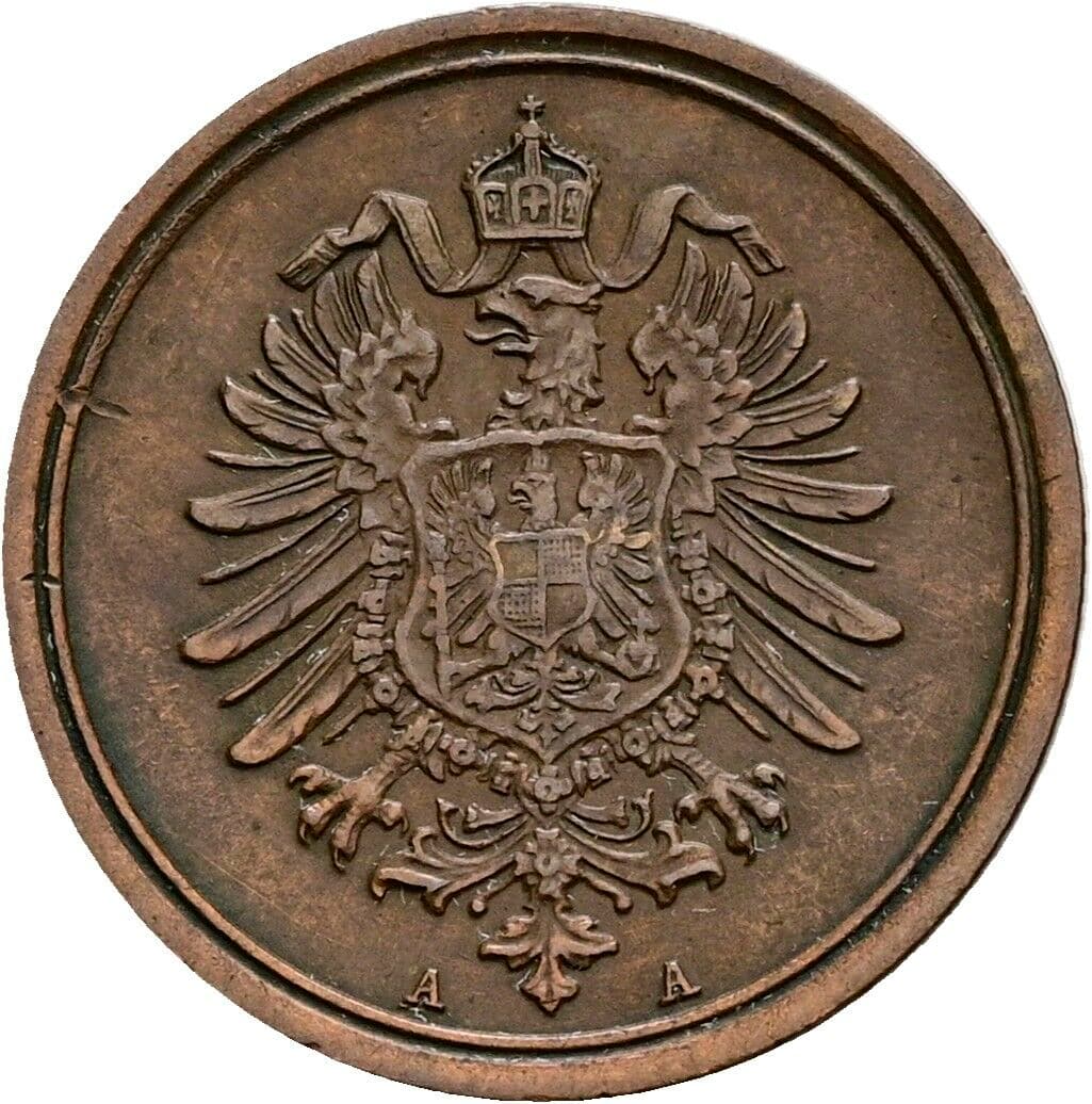 1 Pfennig 1875 A – Rückseite