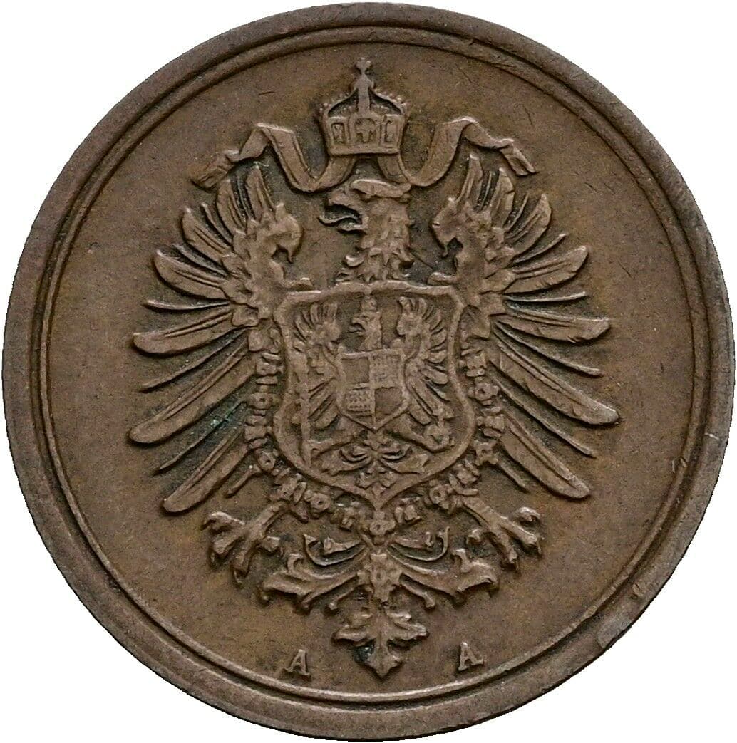 1 Pfennig 1874 A – Rückseite