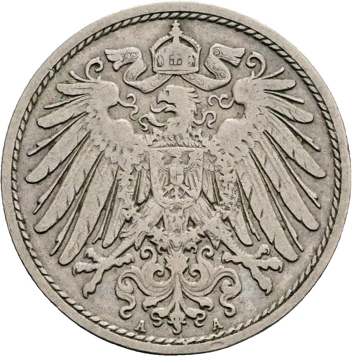10 Pfennig 1899 A – Rückseite