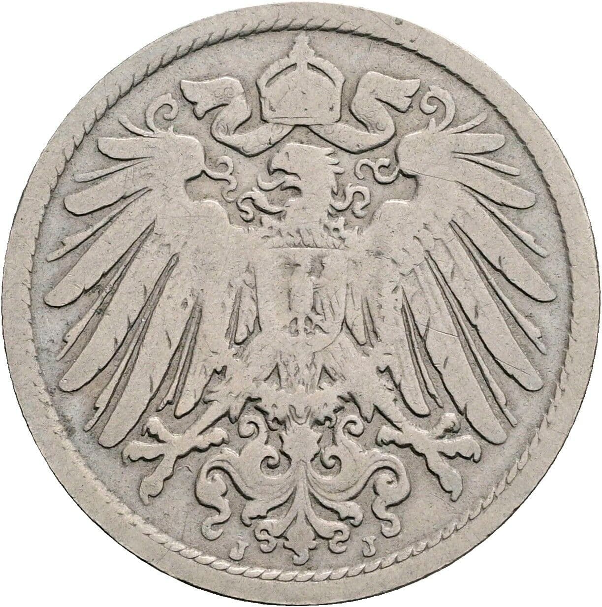 10 Pfennig 1899 J – Rückseite