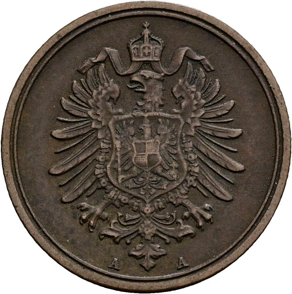 1 Pfennig 1875 A – Rückseite