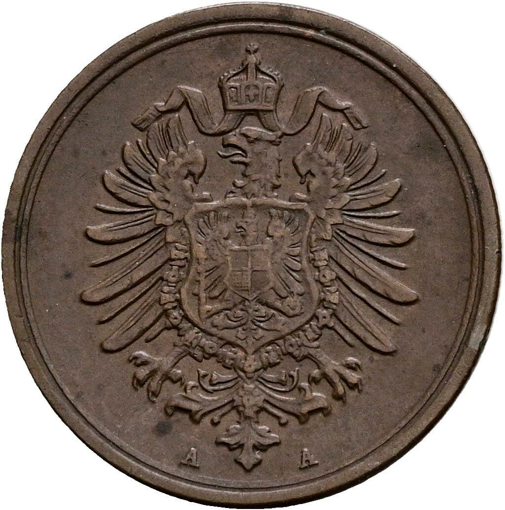 1 Pfennig 1874 A – Rückseite