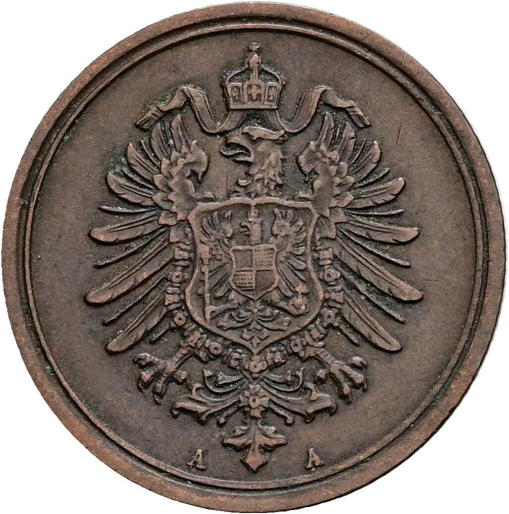 1 Pfennig 1875 A – Rückseite