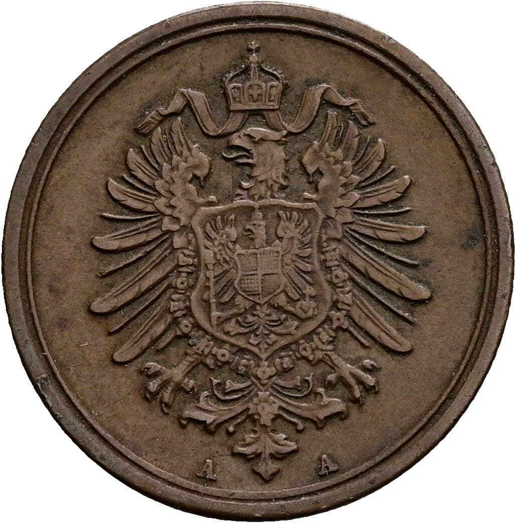 1 Pfennig 1874 A – Rückseite