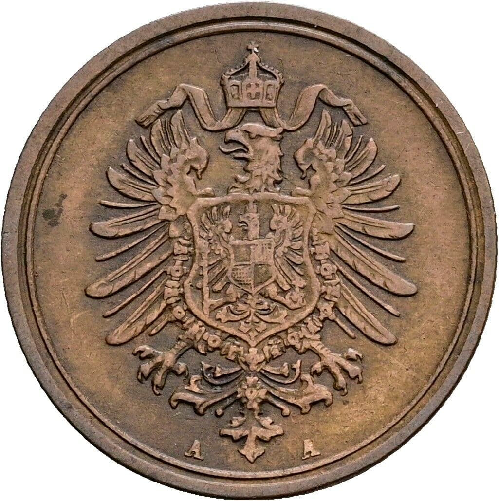 1 Pfennig 1875 A – Rückseite