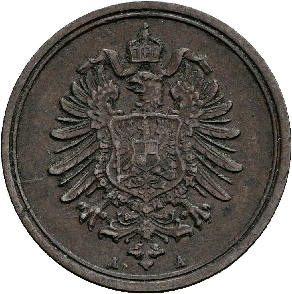 1 Pfennig 1875 A – Rückseite