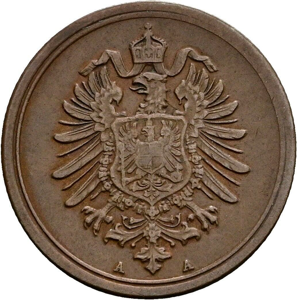 1 Pfennig 1874 A – Rückseite
