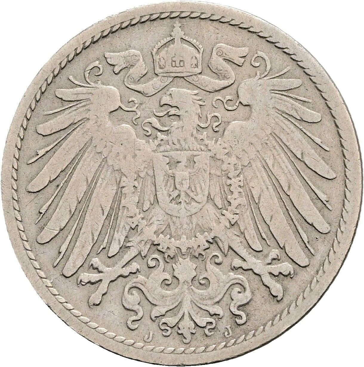 10 Pfennig 1901 J – Rückseite