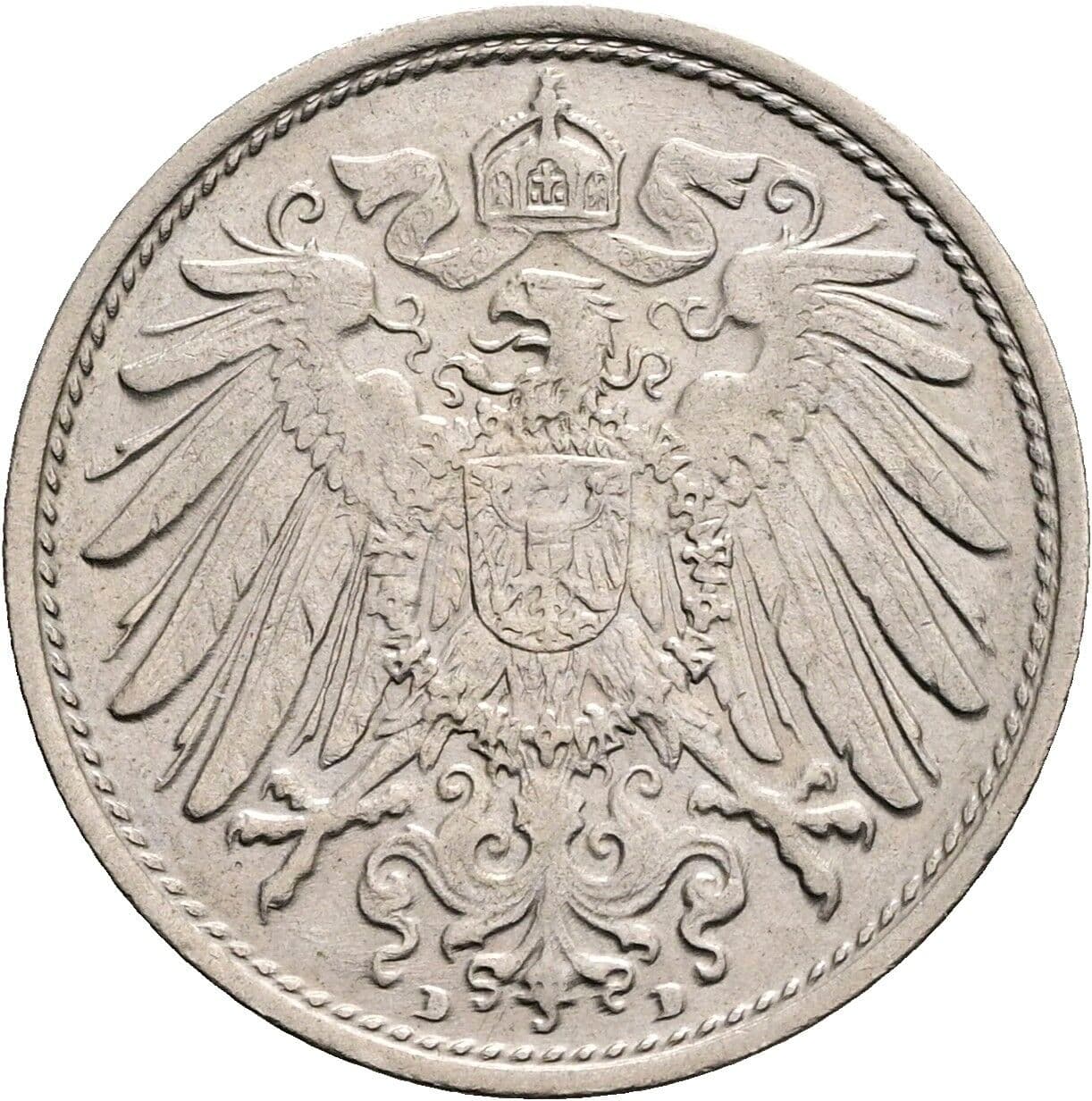 10 Pfennig 1915 D – Rückseite