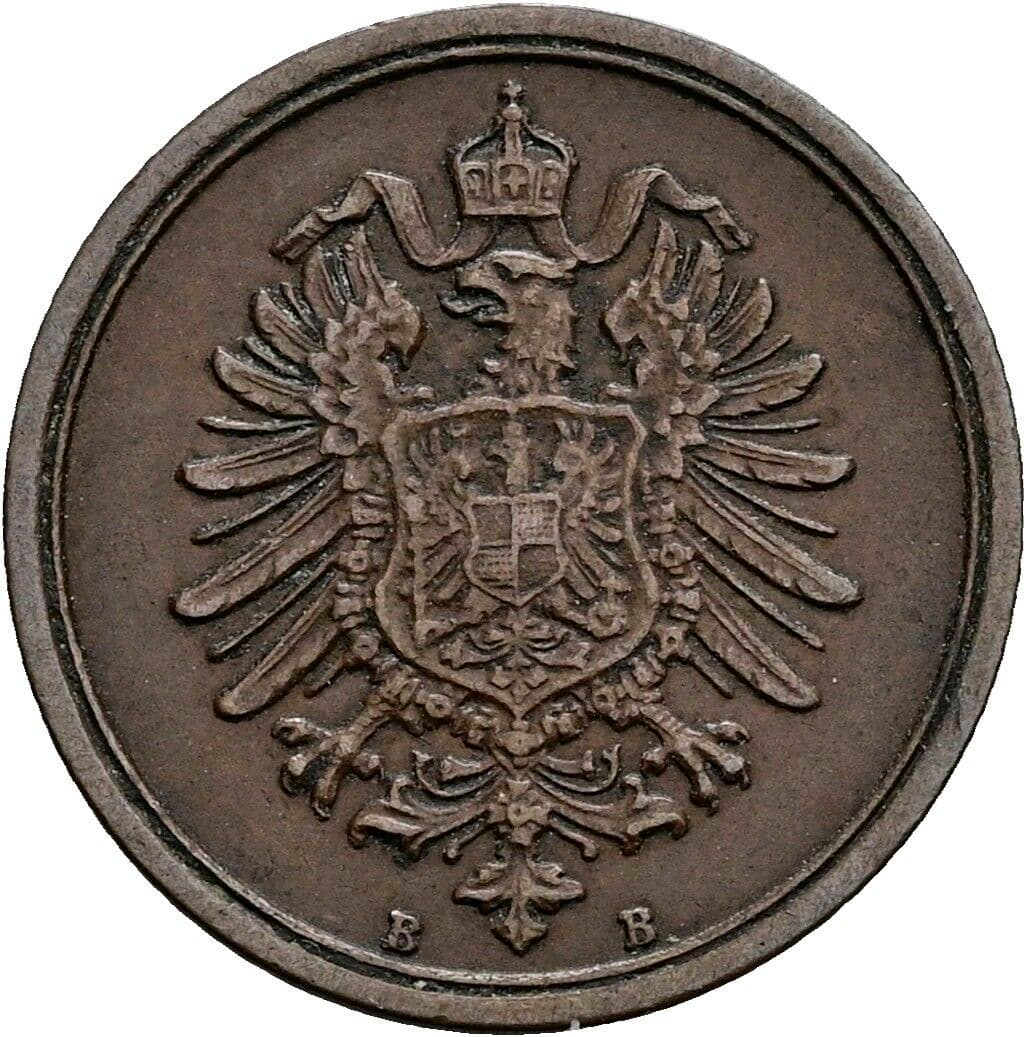 1 Pfennig 1875 B – Rückseite