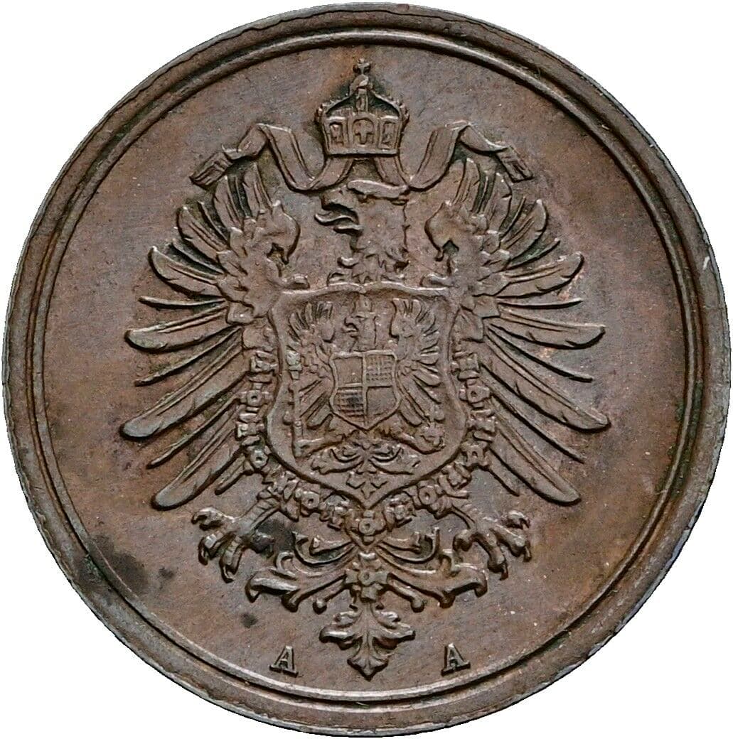 1 Pfennig 1874 A – Rückseite