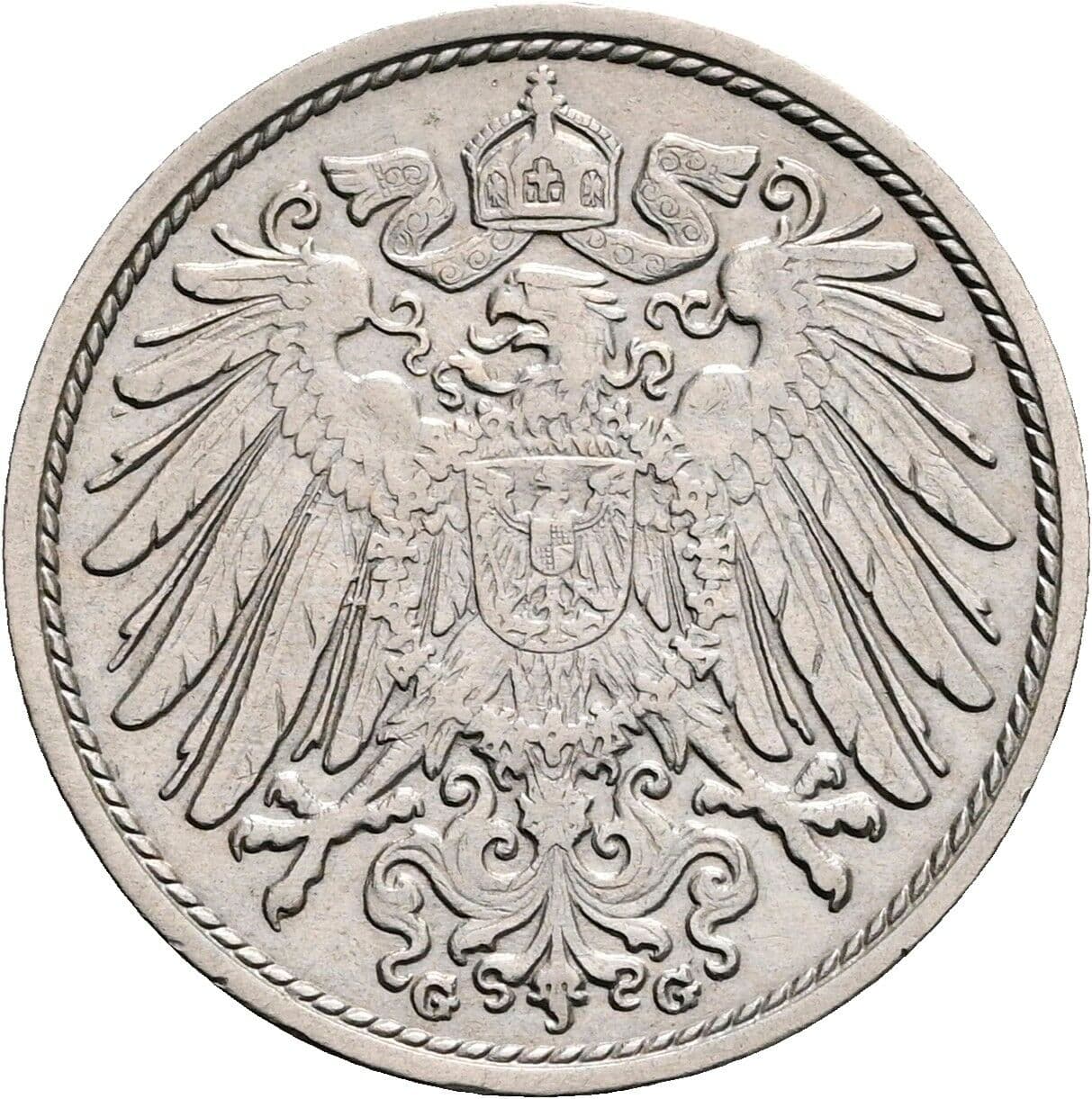 10 Pfennig 1911 G – Rückseite