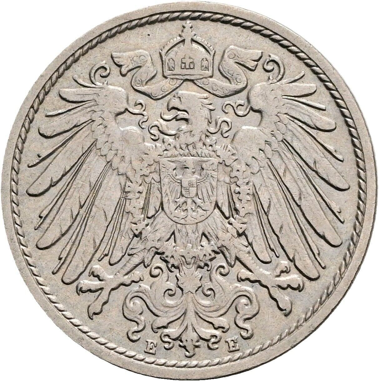 10 Pfennig 1906 E – Rückseite