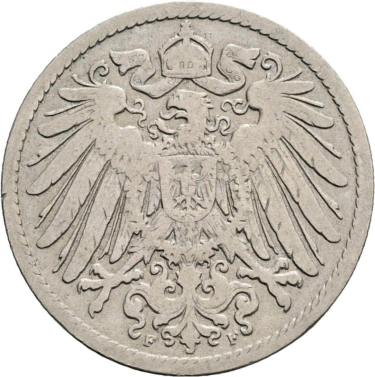 10 Pfennig 1892 F – Rückseite
