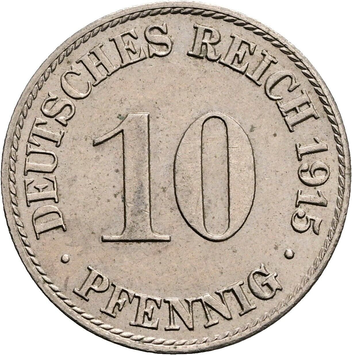 10 Pfennig 1915 A – Vorderseite