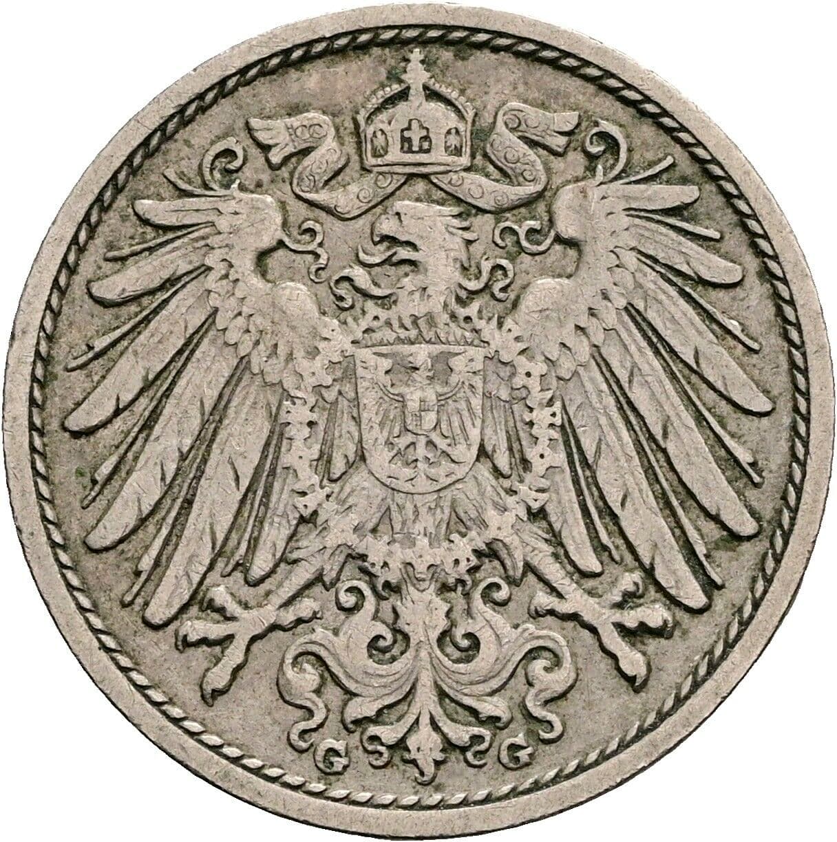 10 Pfennig 1904 G – Rückseite