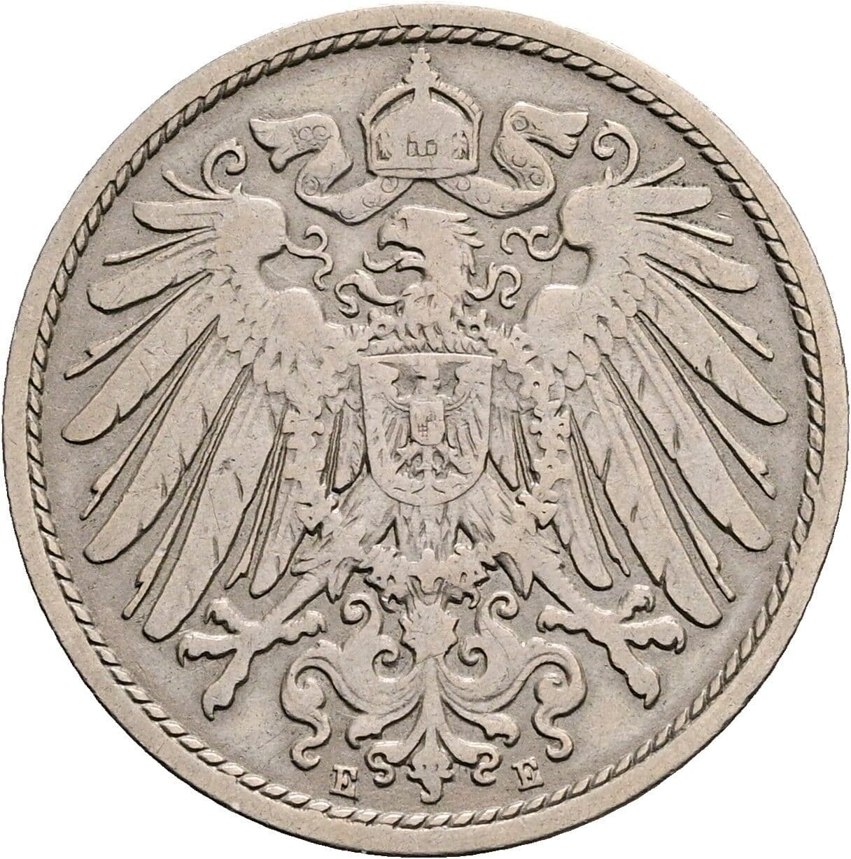 10 Pfennig 1901 E – Rückseite