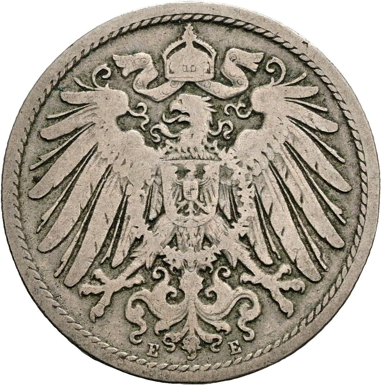 10 Pfennig 1894 E – Rückseite