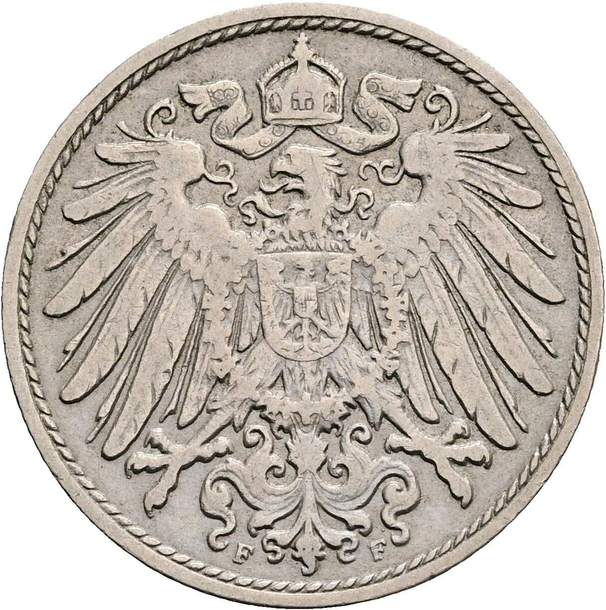 10 Pfennig 1906 F – Rückseite