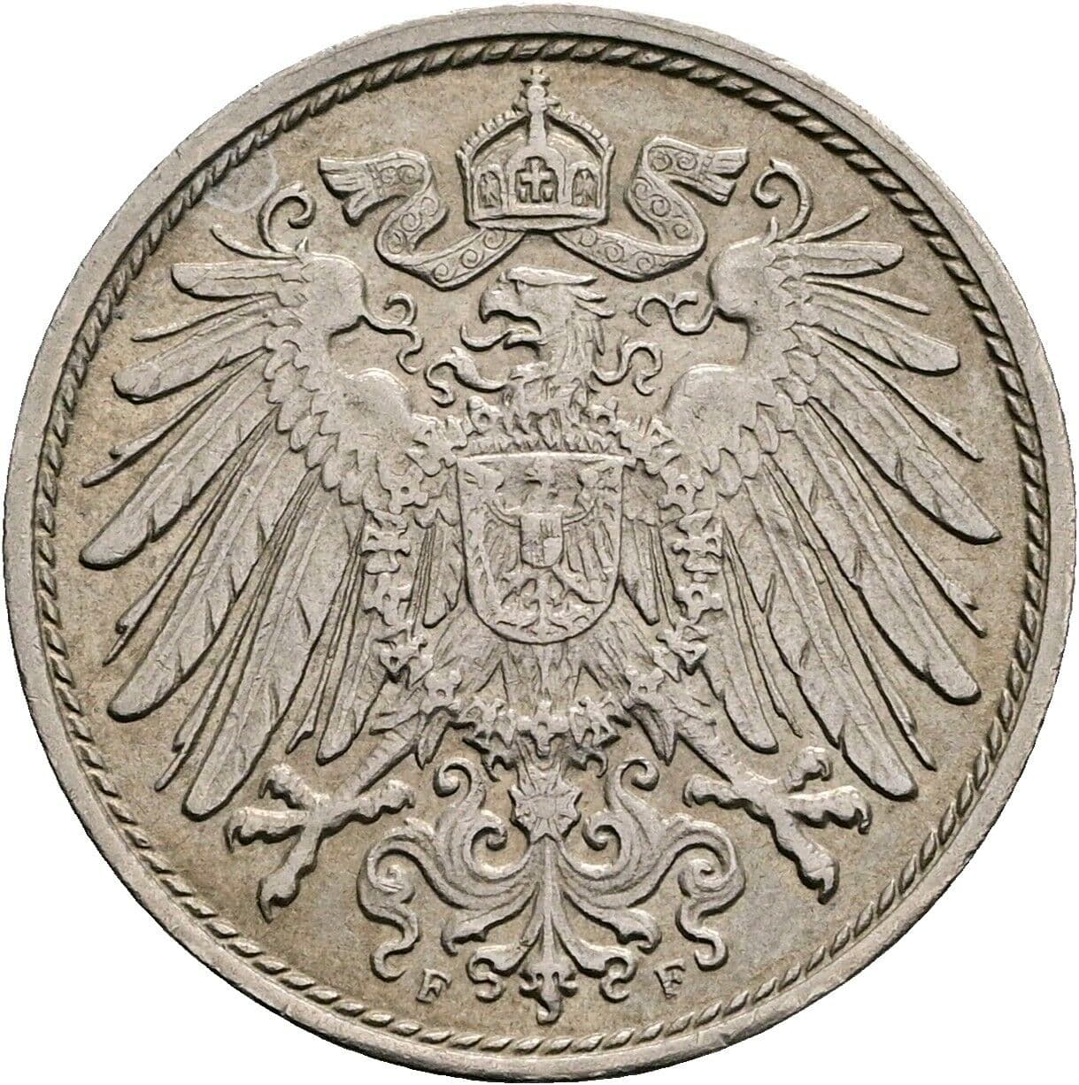 10 Pfennig 1915 F – Rückseite