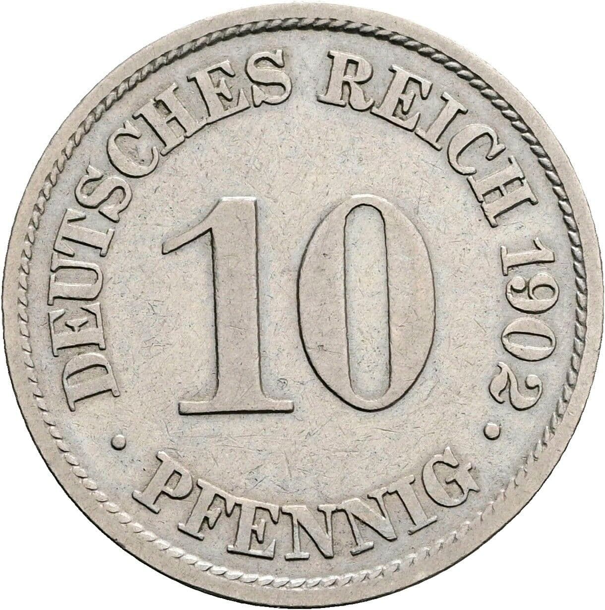 10 Pfennig 1902 A – Vorderseite