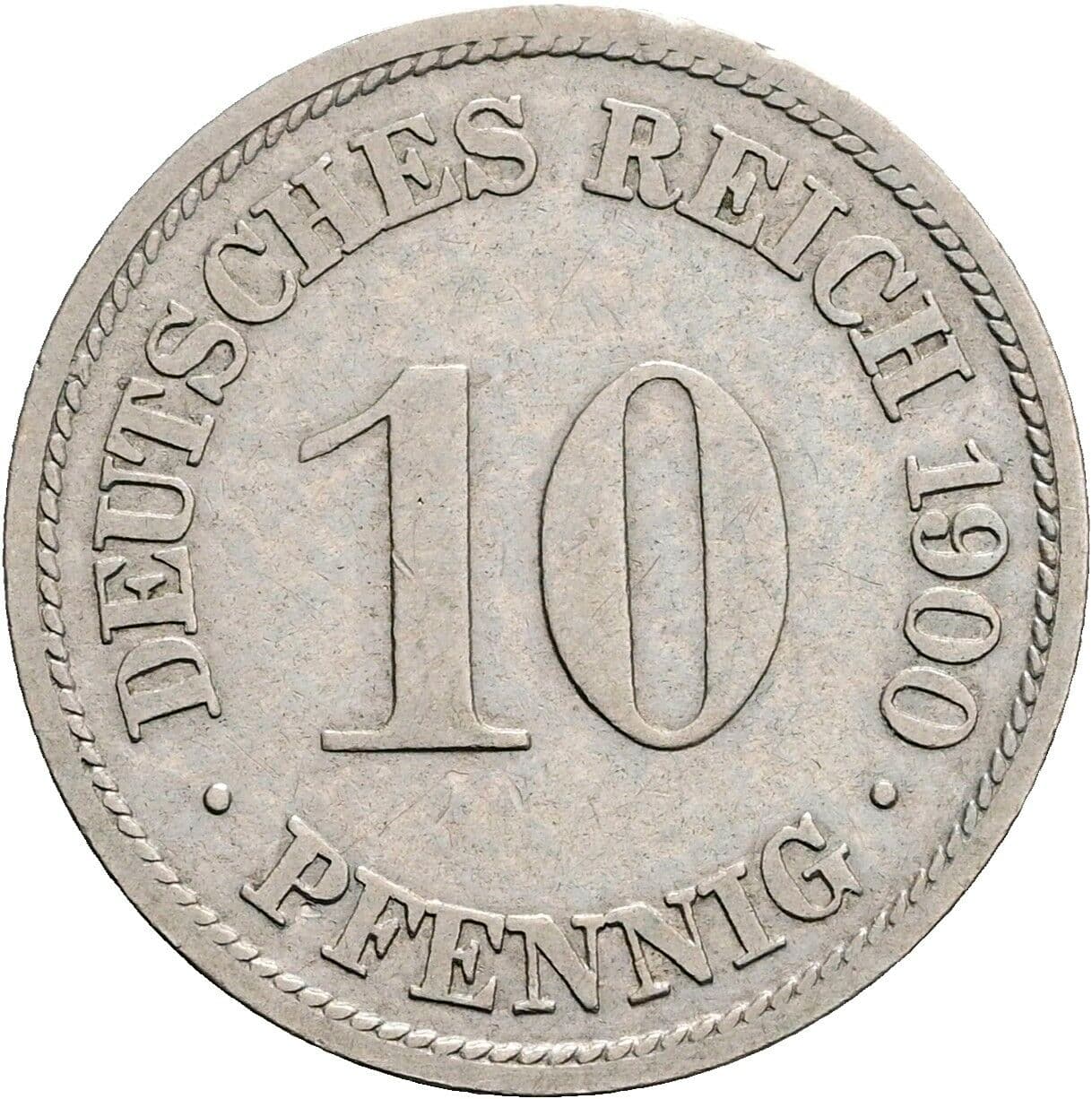 10 Pfennig 1900 F – Vorderseite
