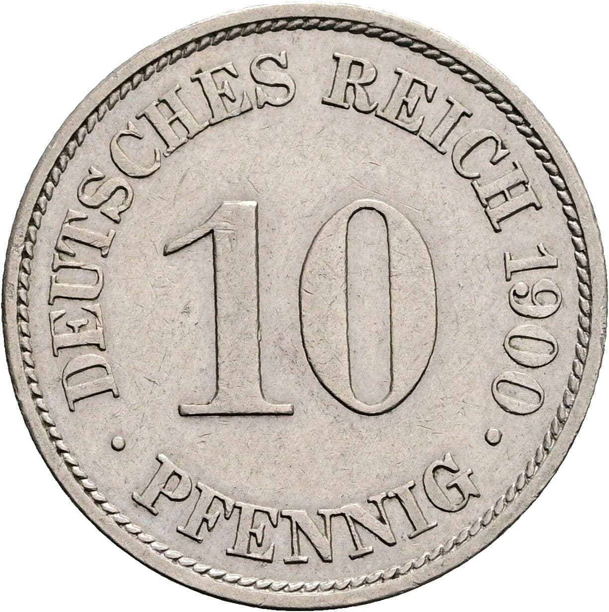 10 Pfennig 1900 A – Vorderseite