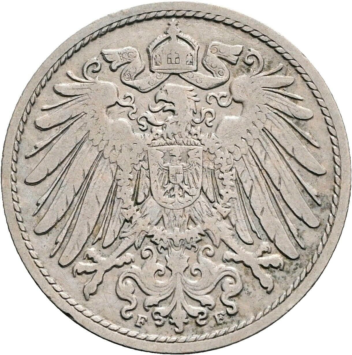 10 Pfennig 1899 F – Rückseite