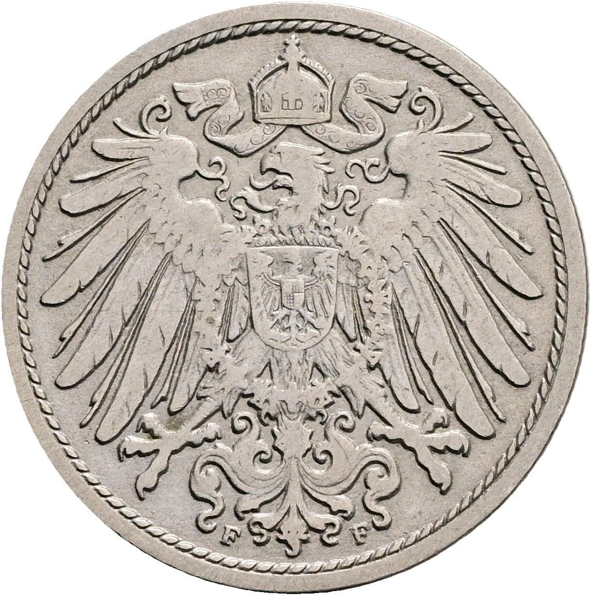 10 Pfennig 1900 F – Rückseite