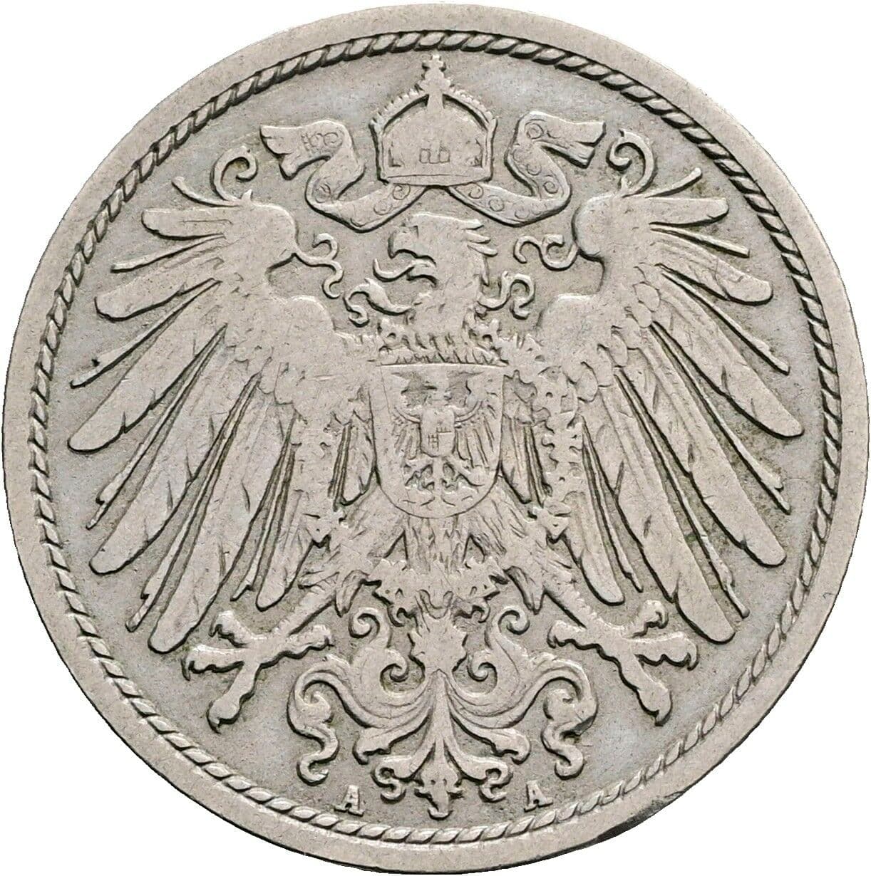 10 Pfennig 1896 A – Rückseite