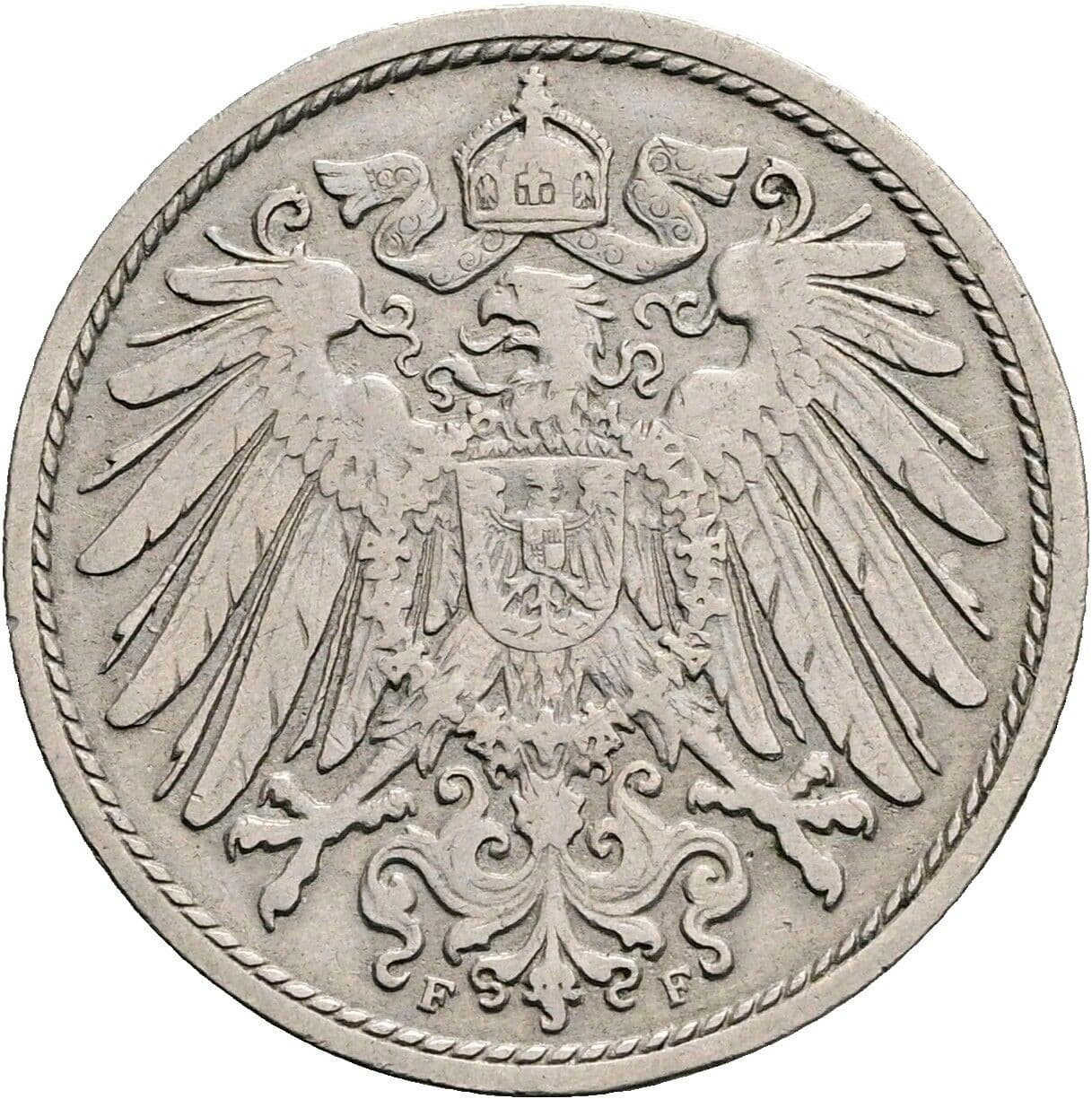 10 Pfennig 1901 F – Rückseite