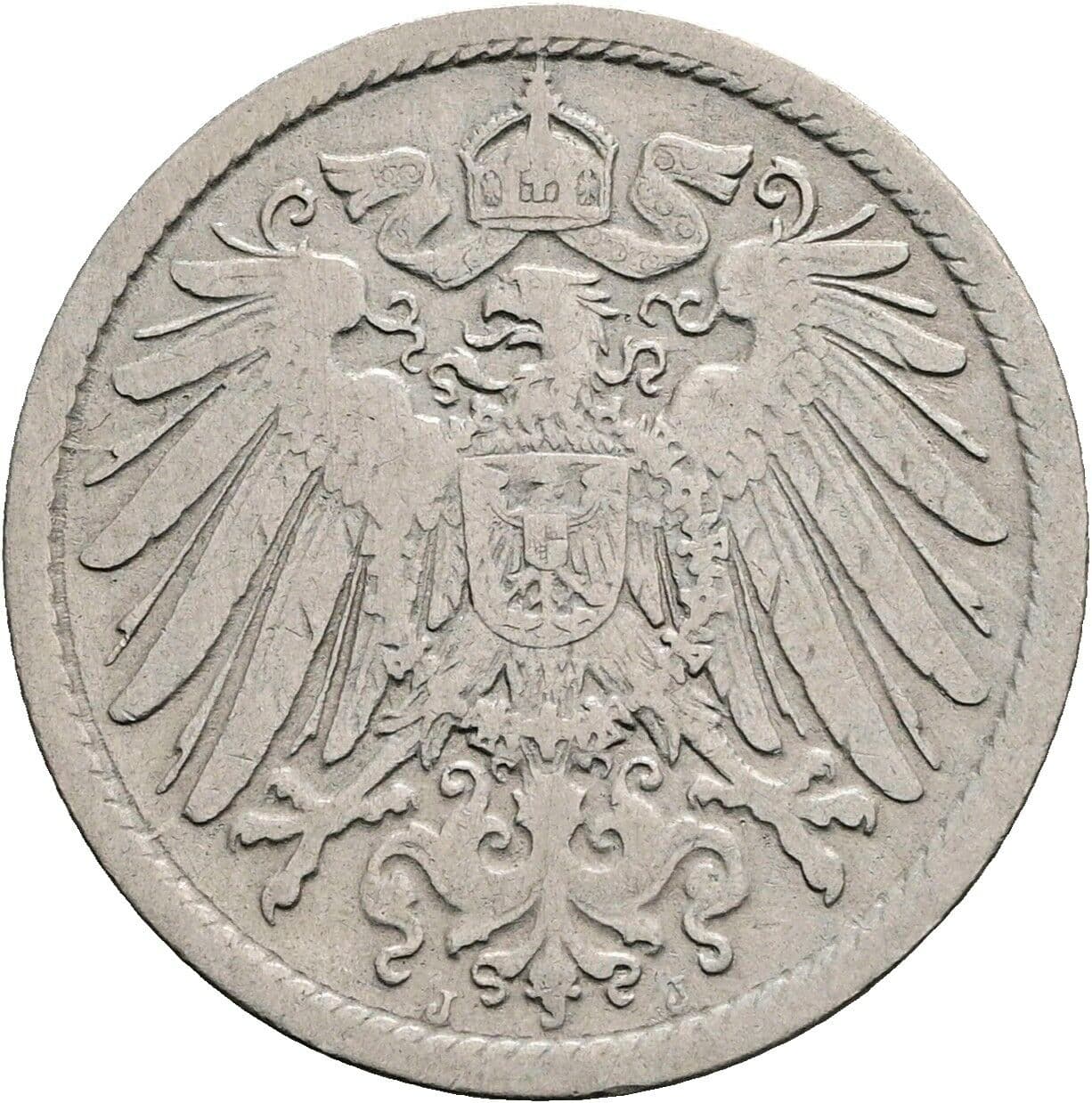 10 Pfennig 1898 J – Rückseite