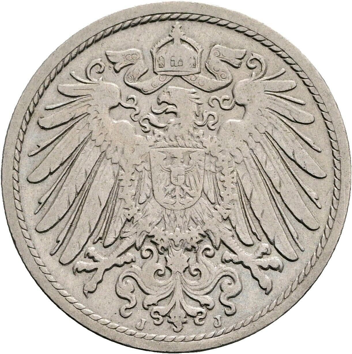 10 Pfennig 1903 J – Rückseite