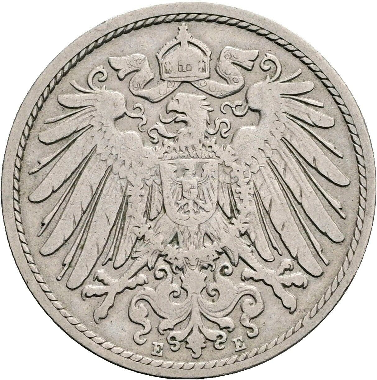 10 Pfennig 1900 E – Rückseite