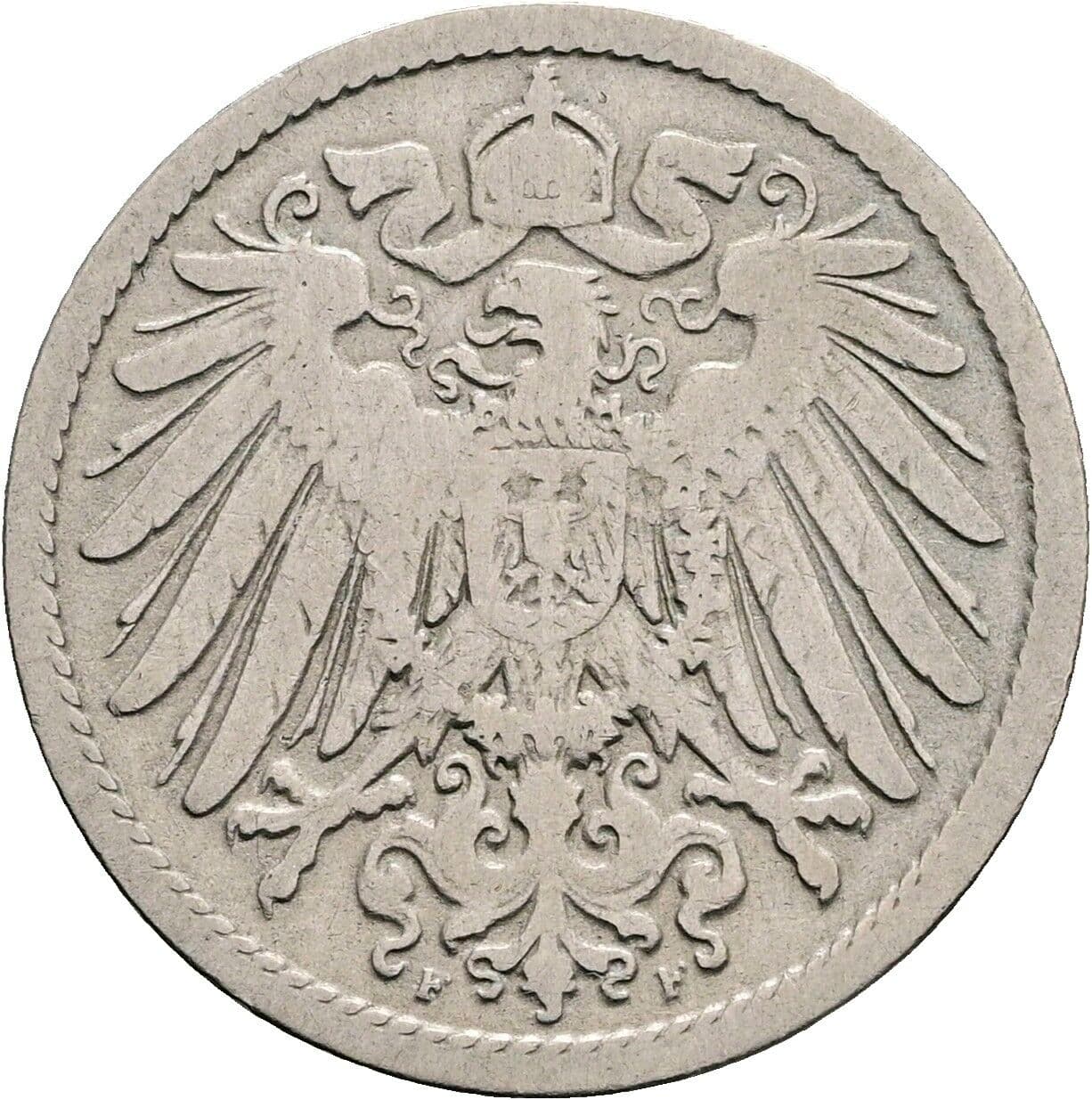10 Pfennig 1893 F – Rückseite