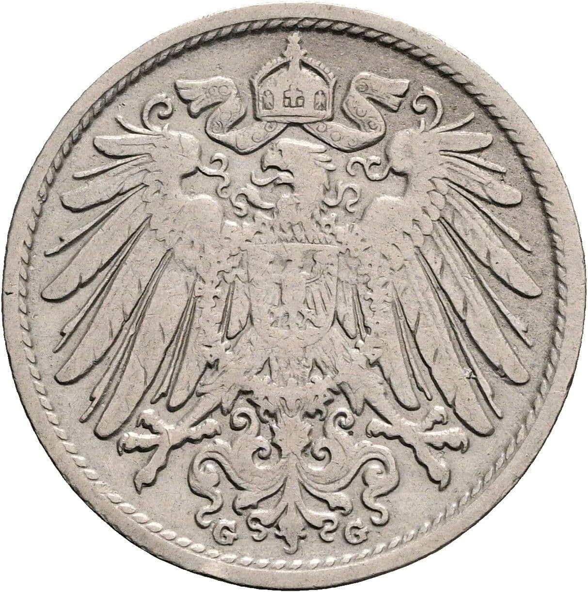 10 Pfennig 1906 G – Rückseite