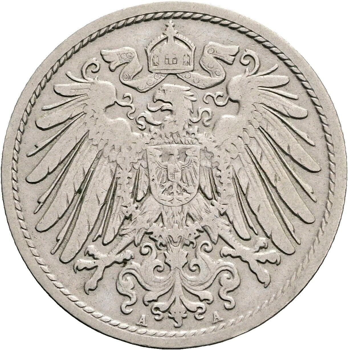 10 Pfennig 1902 A – Rückseite