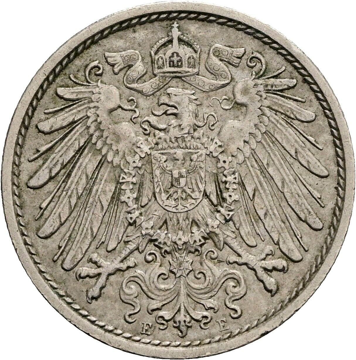 10 Pfennig 1915 E – Rückseite