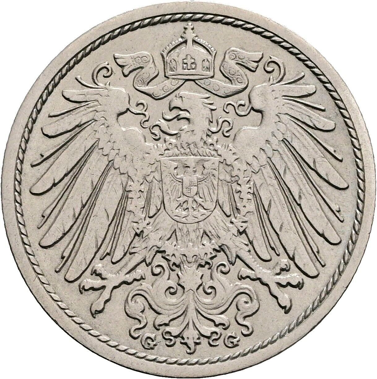 10 Pfennig 1909 G – Rückseite