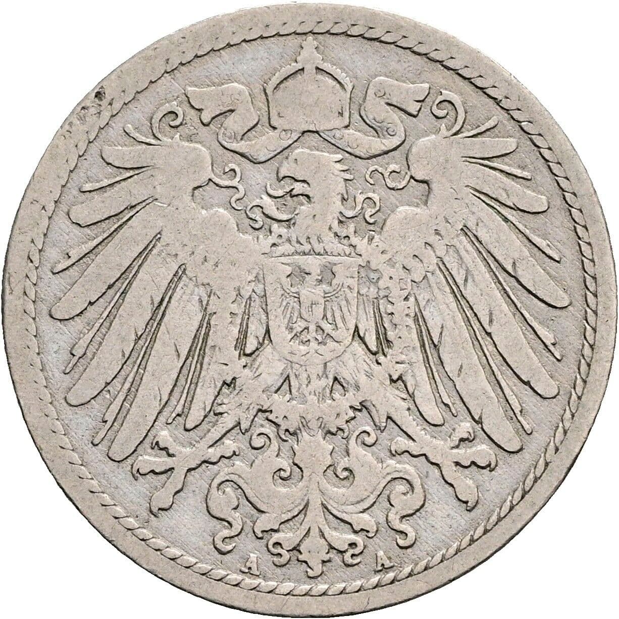 10 Pfennig 1893 A – Rückseite