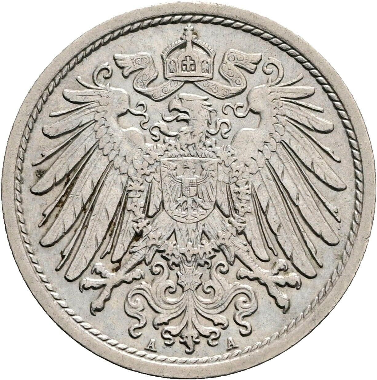 10 Pfennig 1914 A – Rückseite