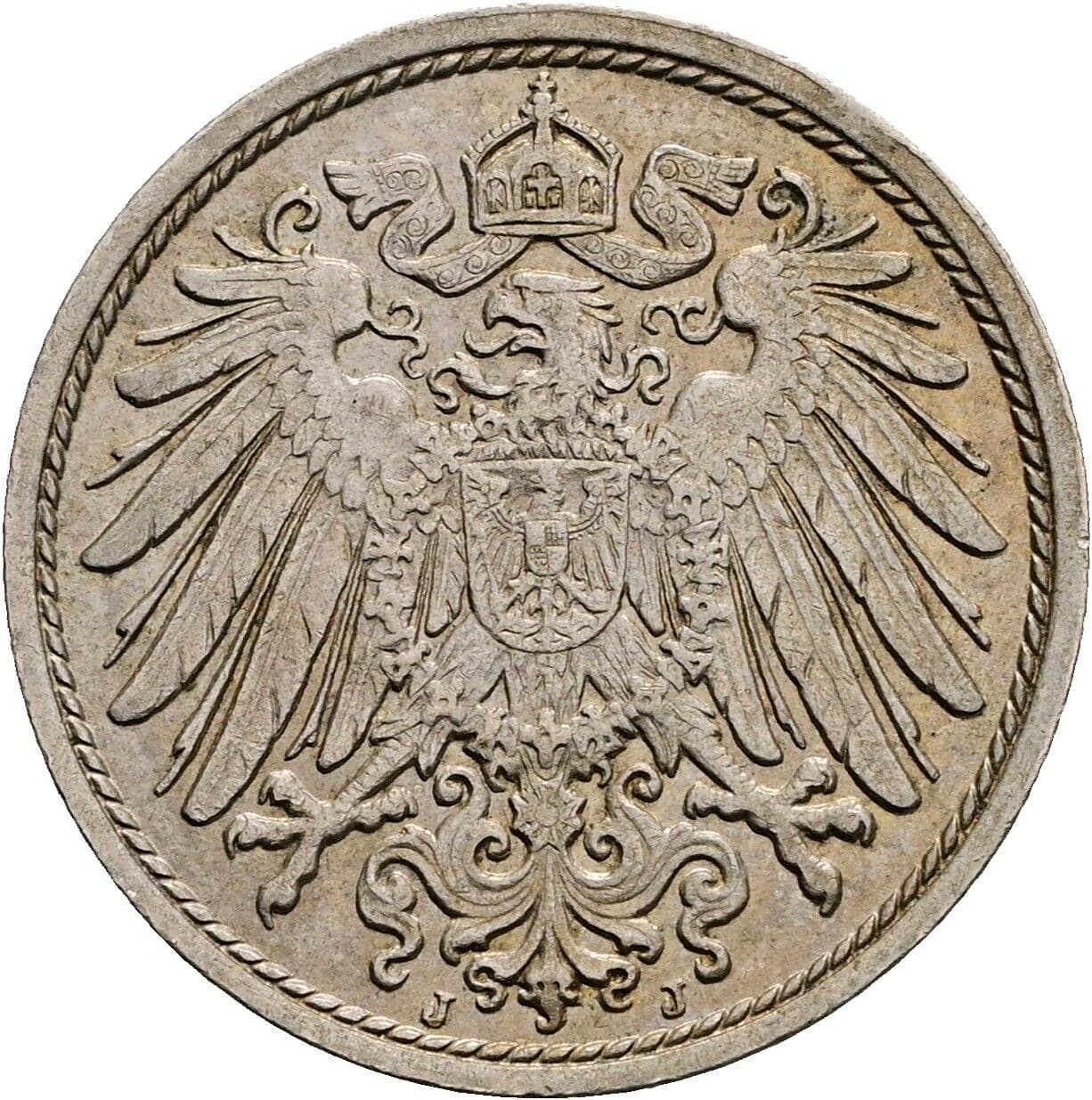 10 Pfennig 1915 J – Rückseite