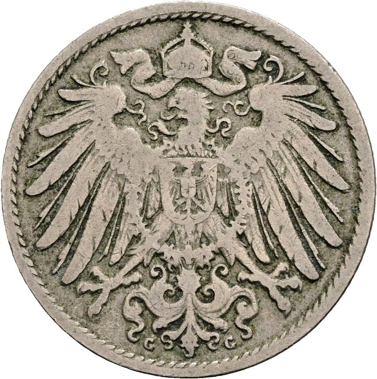 10 Pfennig 1897 G – Rückseite