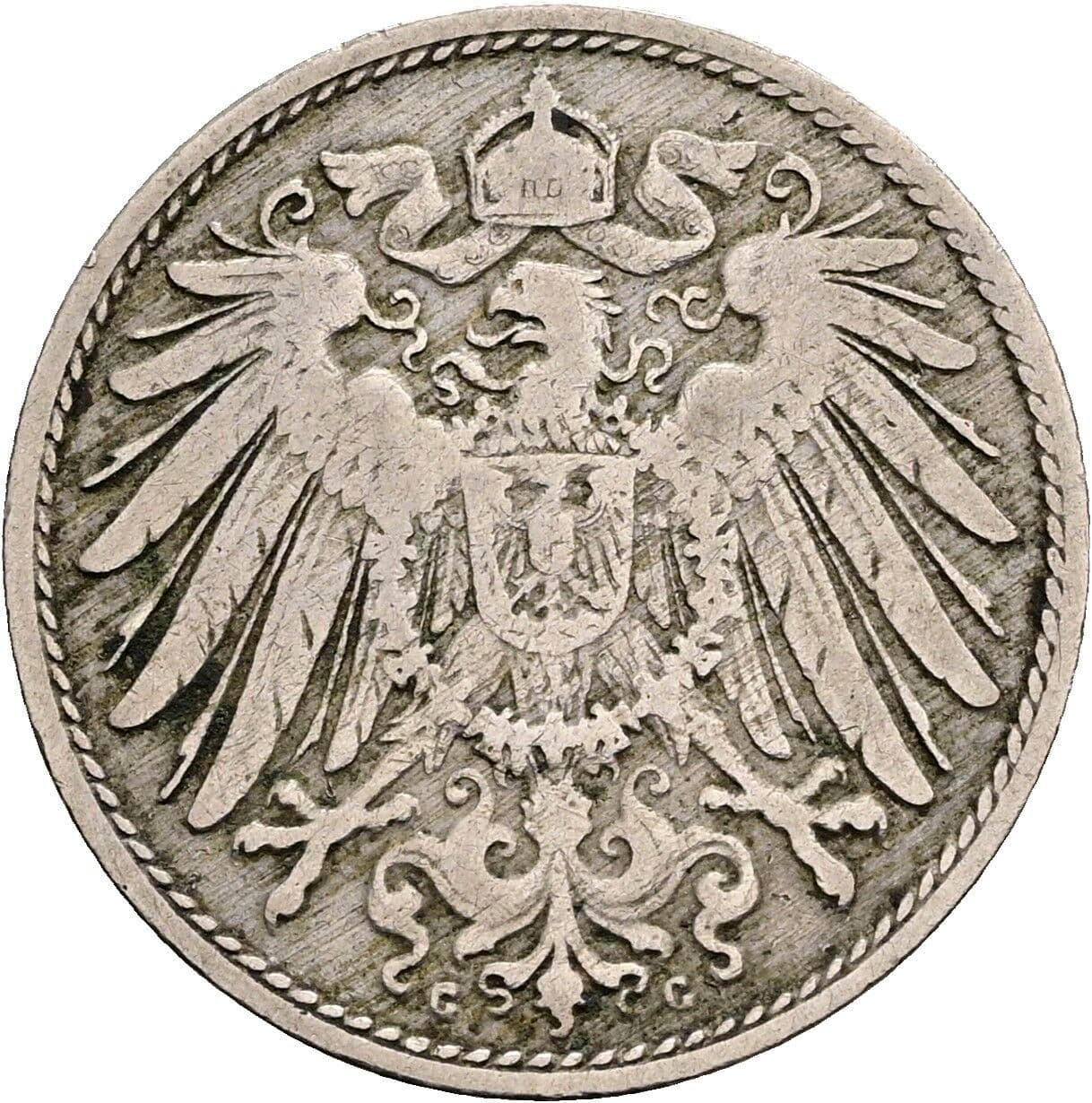 10 Pfennig 1898 G – Rückseite