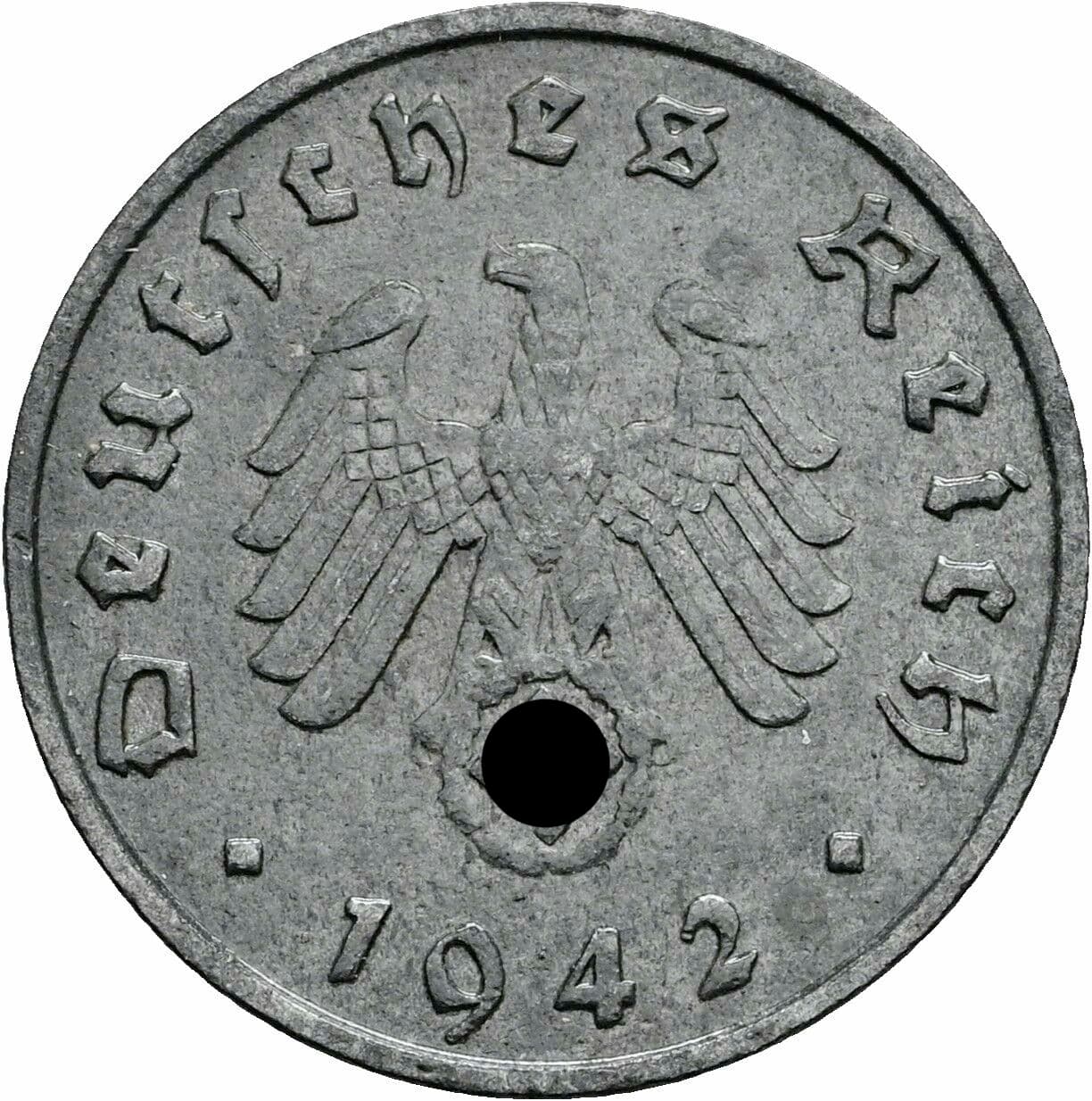 10 Reichspfennig 1942 F – Rückseite