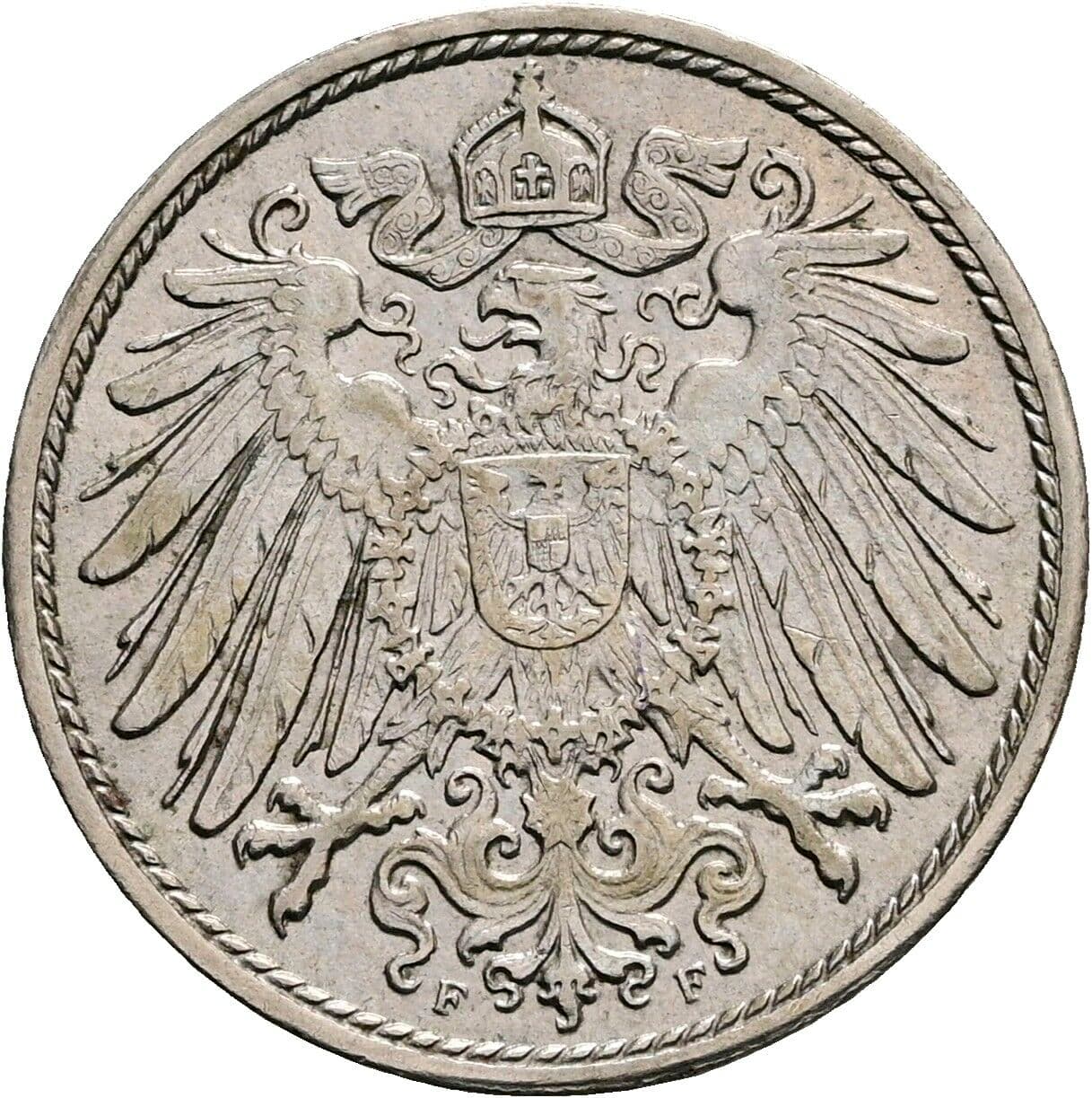 10 Pfennig 1915 F – Rückseite