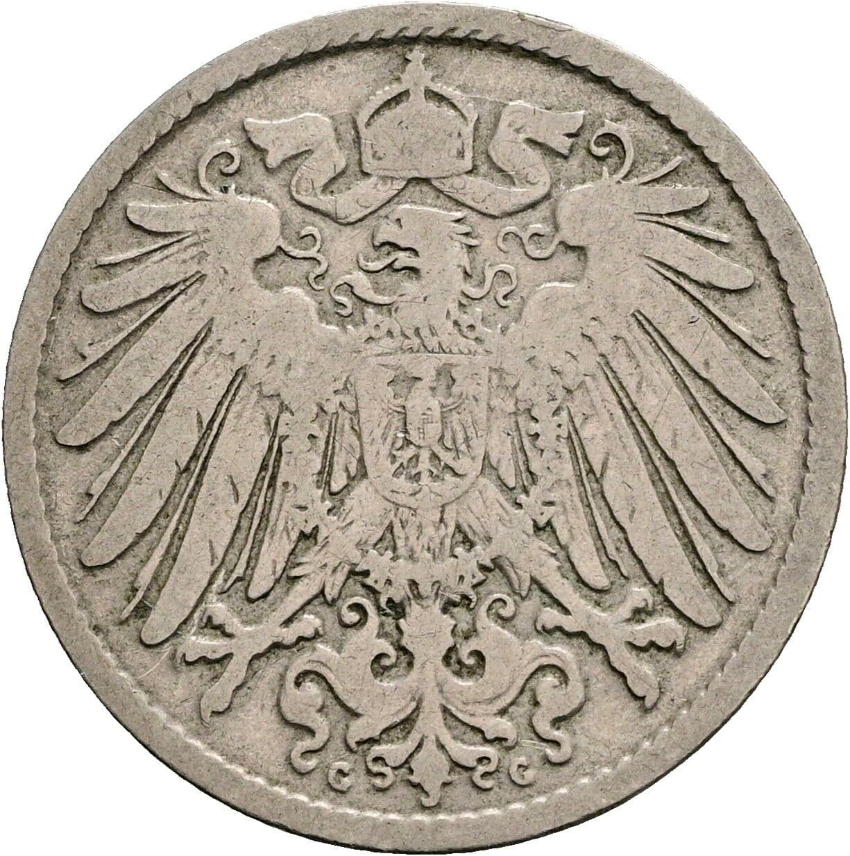 10 Pfennig 1892 G – Rückseite