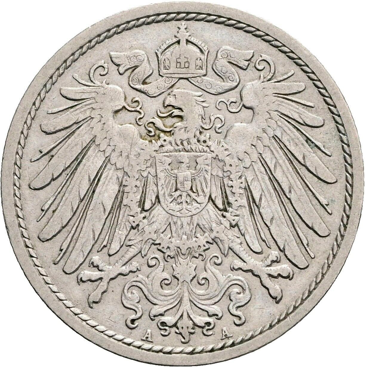 10 Pfennig 1905 A – Rückseite